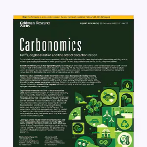 Carbonomics: Tariffs, deglobalization and the cost of decarbonization